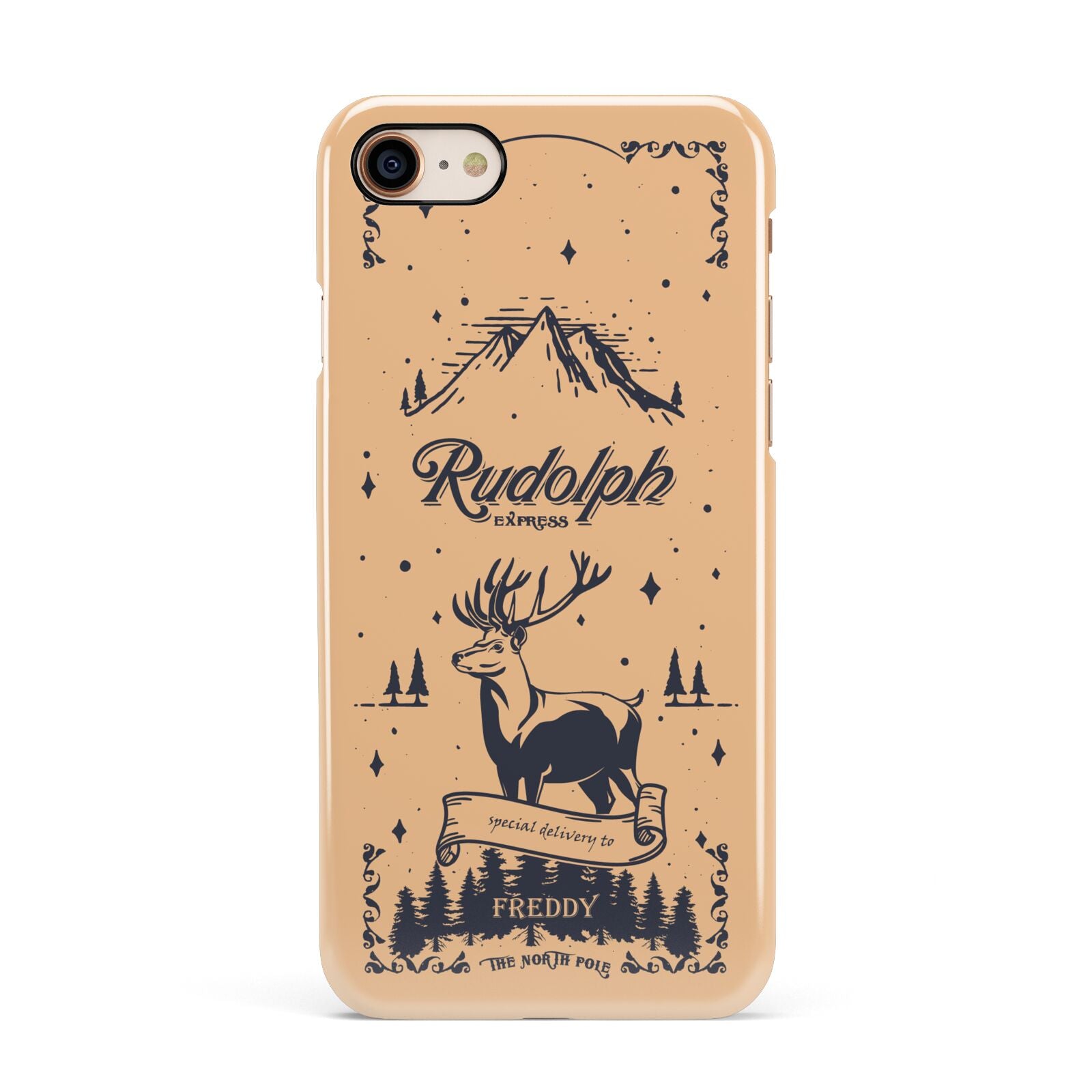 Rudolph Express Personalised Apple iPhone 7 8 3D Snap Case