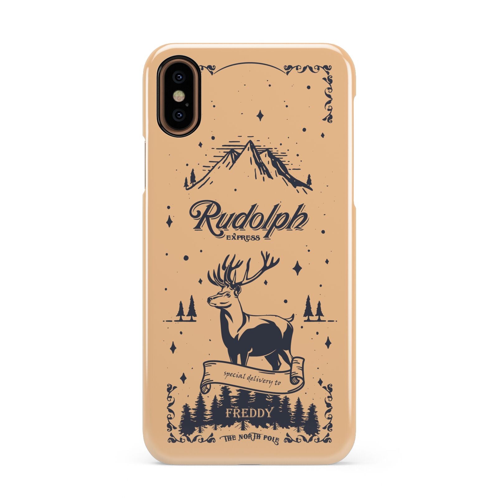 Rudolph Express Personalised Apple iPhone XS 3D Snap Case