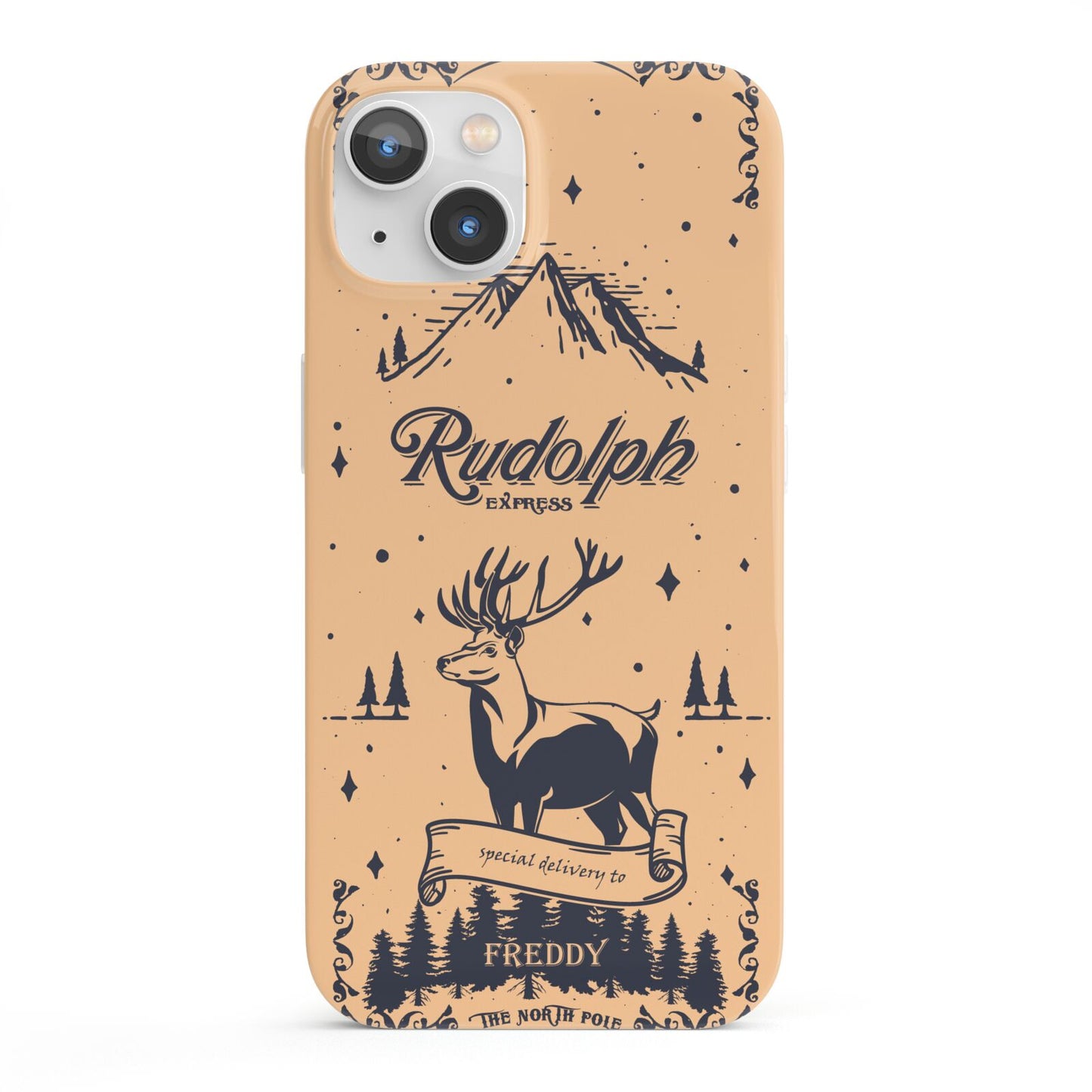 Rudolph Express Personalised iPhone 13 Full Wrap 3D Snap Case