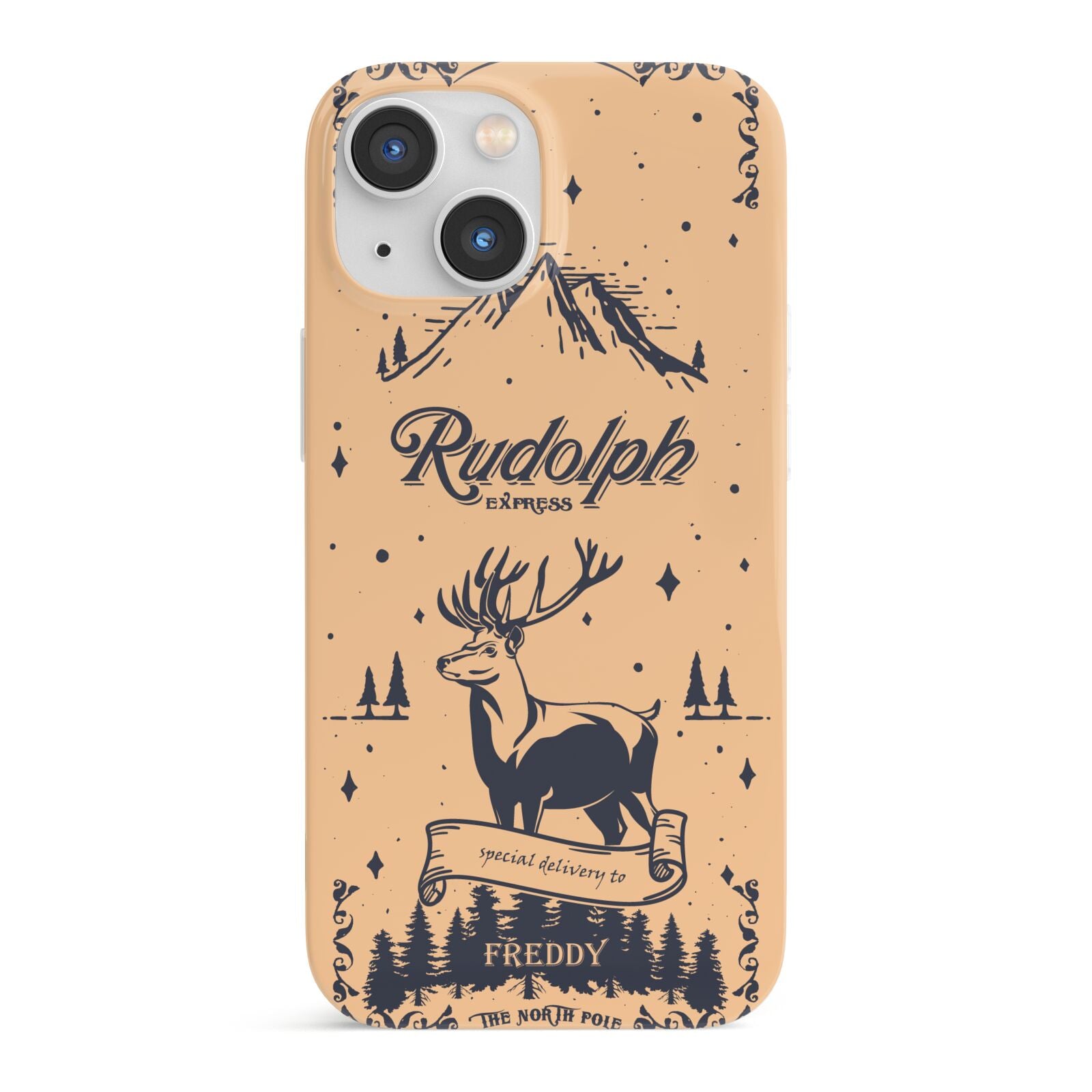 Rudolph Express Personalised iPhone 13 Mini Full Wrap 3D Snap Case