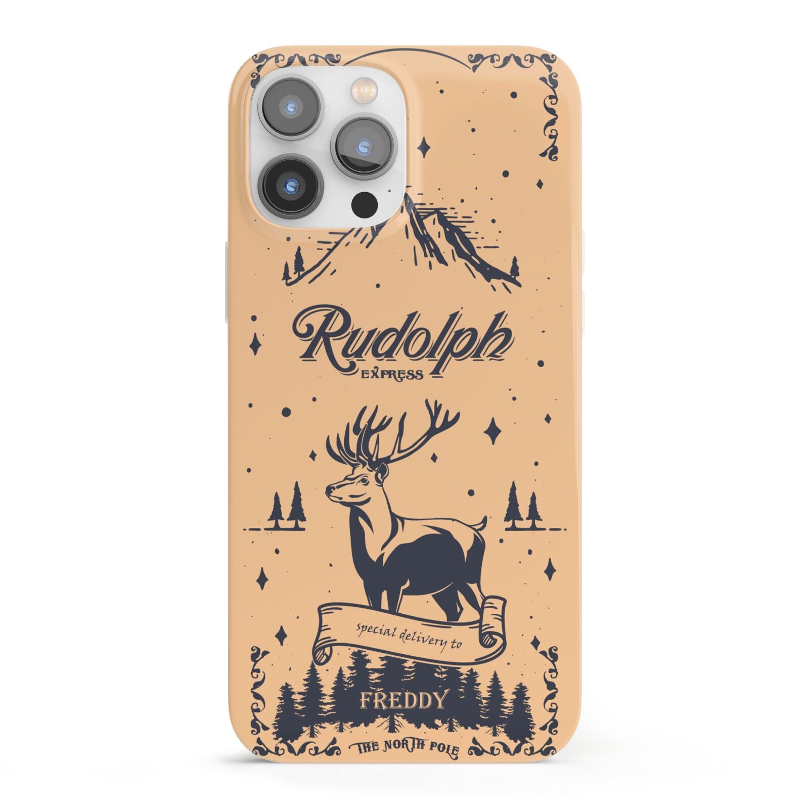 Rudolph Express Personalised iPhone 13 Pro Max Full Wrap 3D Snap Case