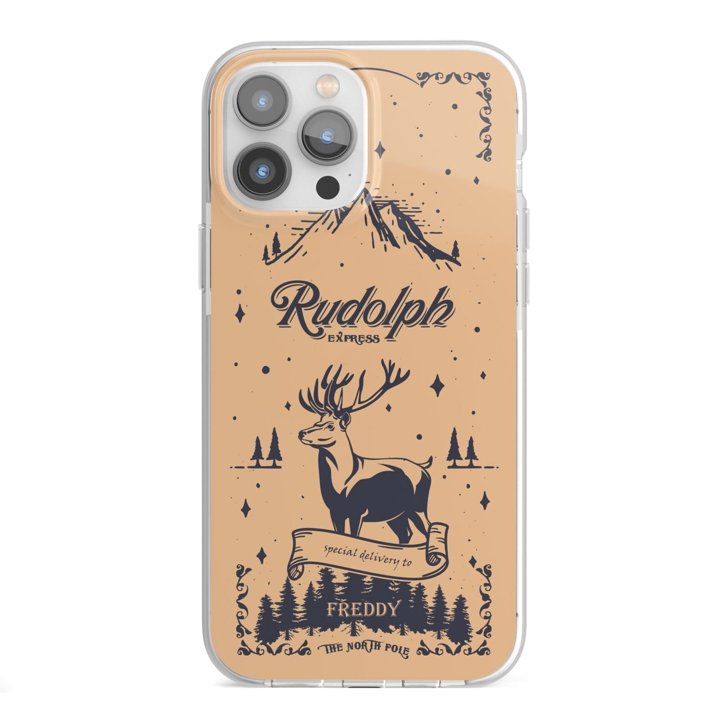 Rudolph Express Personalised iPhone 13 Pro Max TPU Impact Case with White Edges