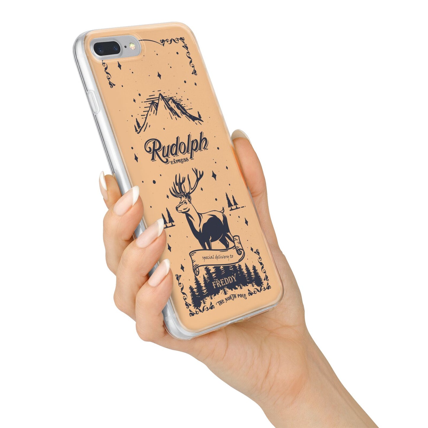 Rudolph Express Personalised iPhone 7 Plus Bumper Case on Silver iPhone Alternative Image