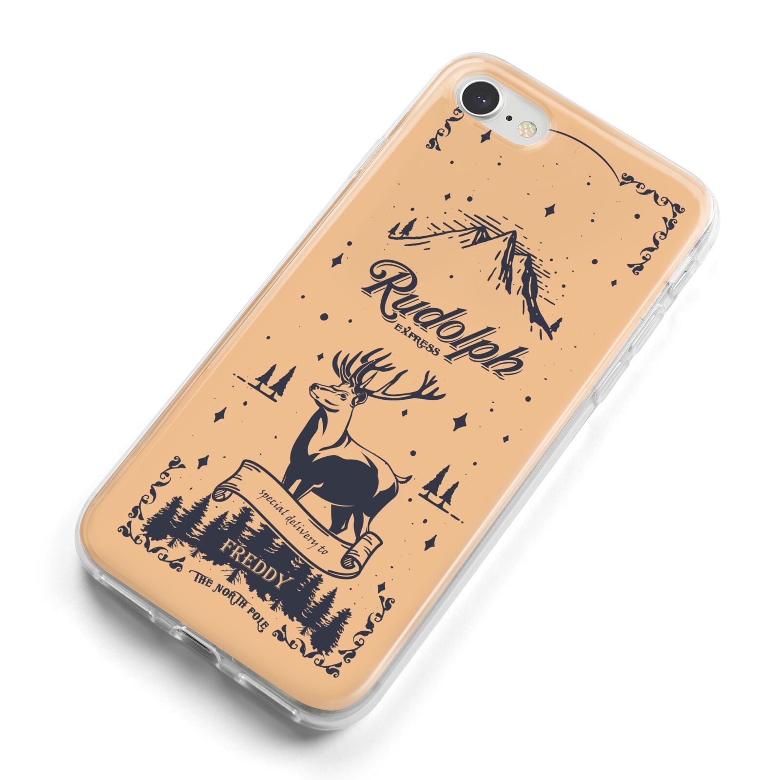 Rudolph Express Personalised iPhone 8 Bumper Case on Silver iPhone Alternative Image