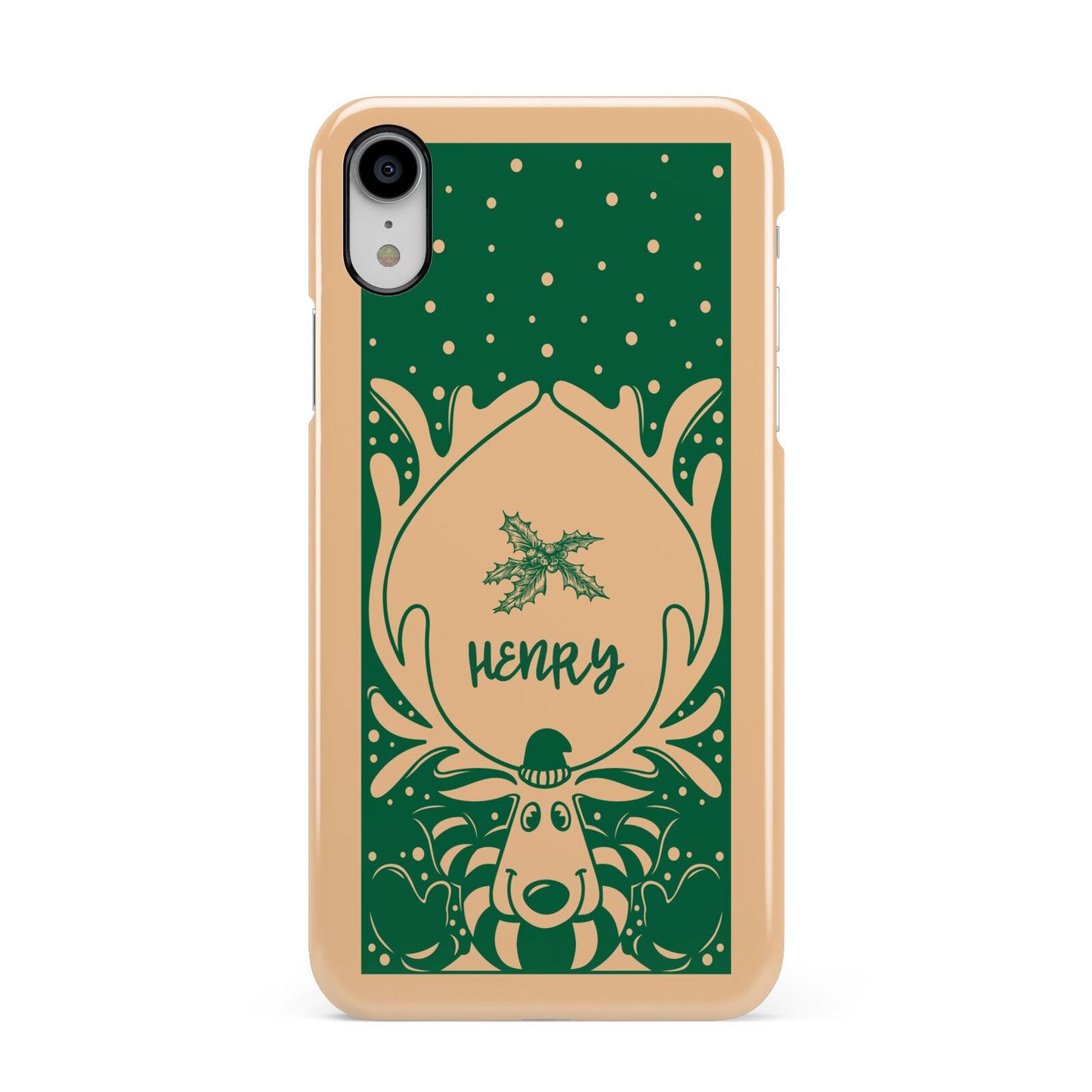 Rudolph Personalised Apple iPhone XR White 3D Snap Case