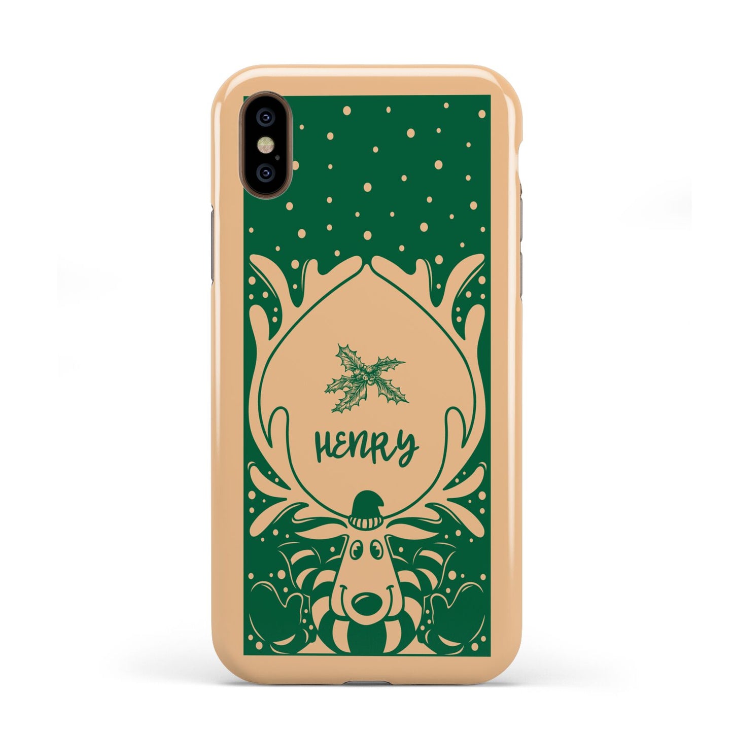 Rudolph Personalised Apple iPhone XS 3D Tough