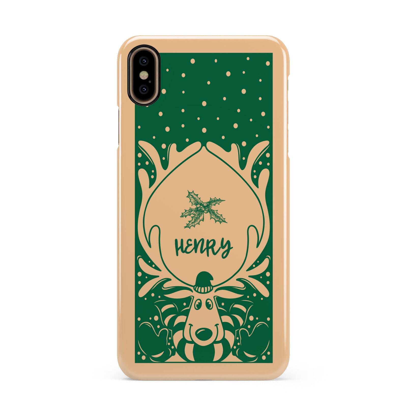 Rudolph Personalised Apple iPhone Xs Max 3D Snap Case