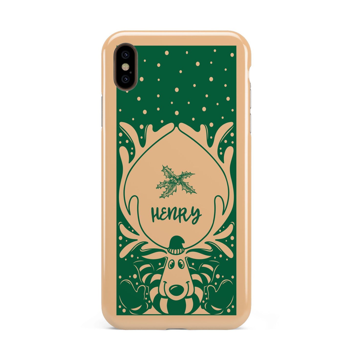 Rudolph Personalised Apple iPhone Xs Max 3D Tough Case