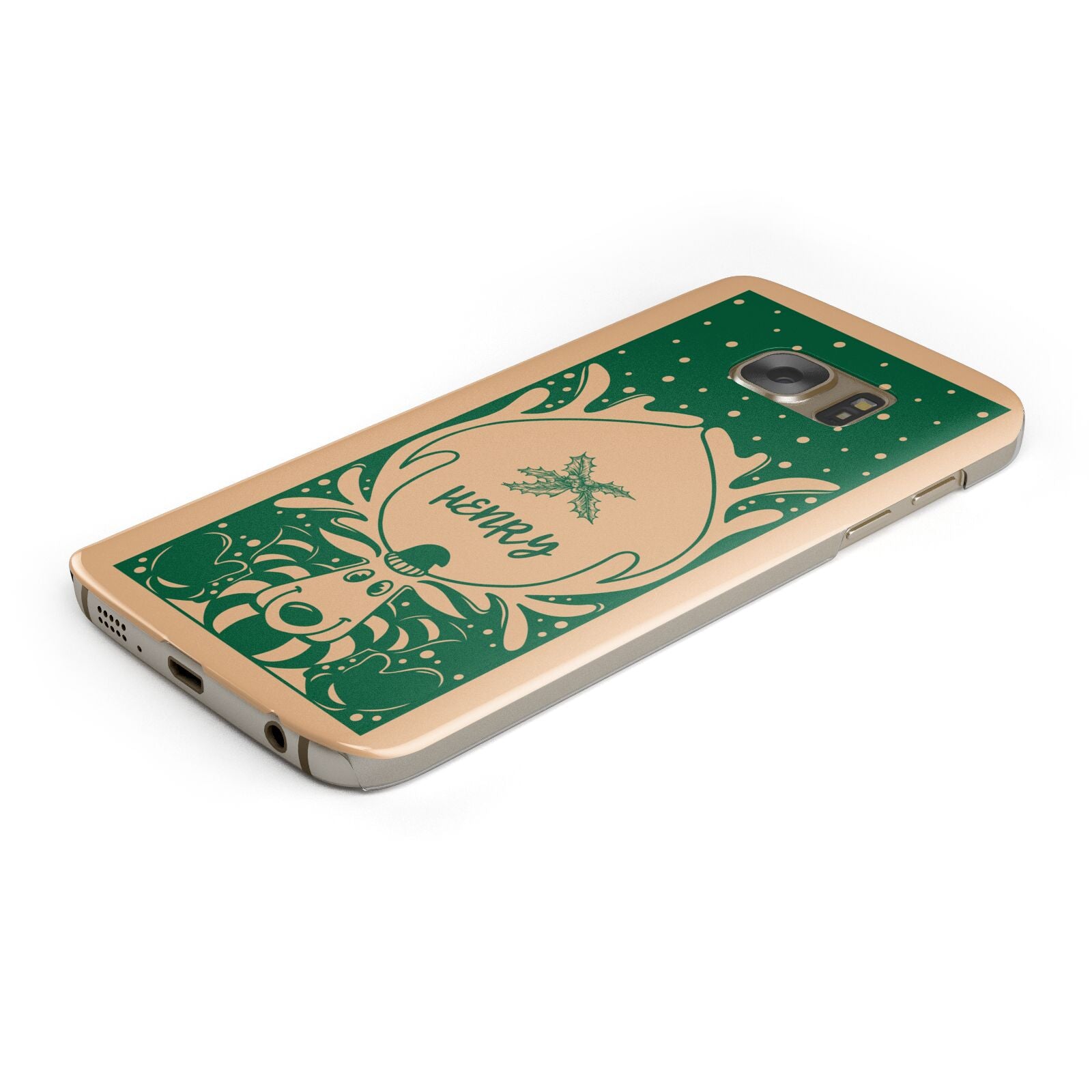 Rudolph Personalised Protective Samsung Galaxy Case Angled Image