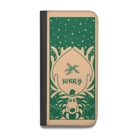 Rudolph Personalised Vegan Leather Flip iPhone Case