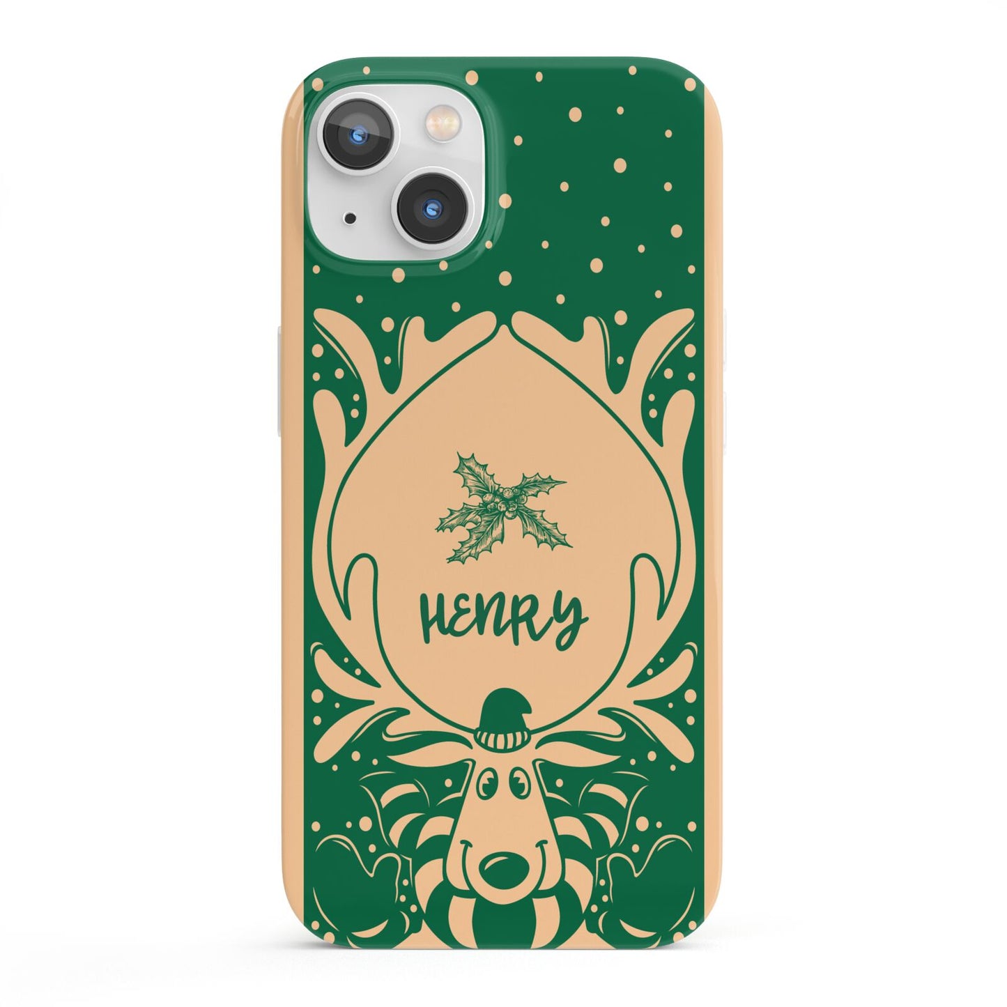 Rudolph Personalised iPhone 13 Full Wrap 3D Snap Case