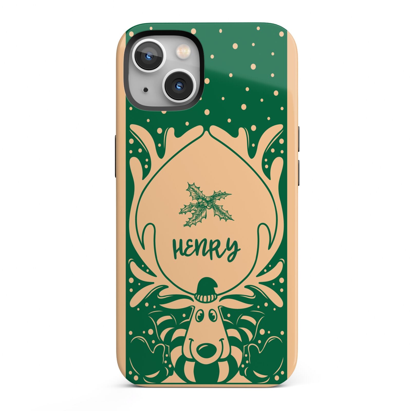 Rudolph Personalised iPhone 13 Full Wrap 3D Tough Case