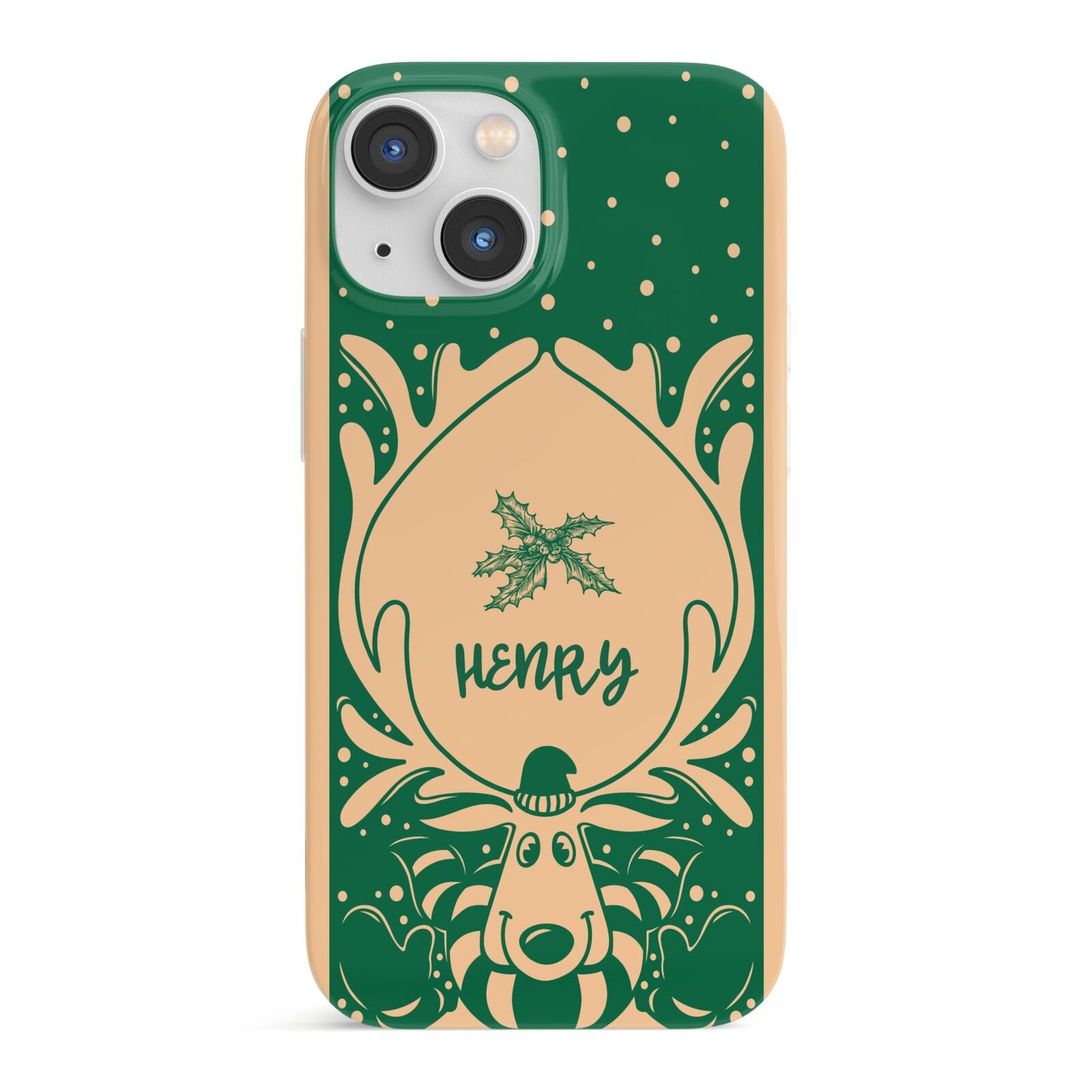 Rudolph Personalised iPhone 13 Mini Full Wrap 3D Snap Case