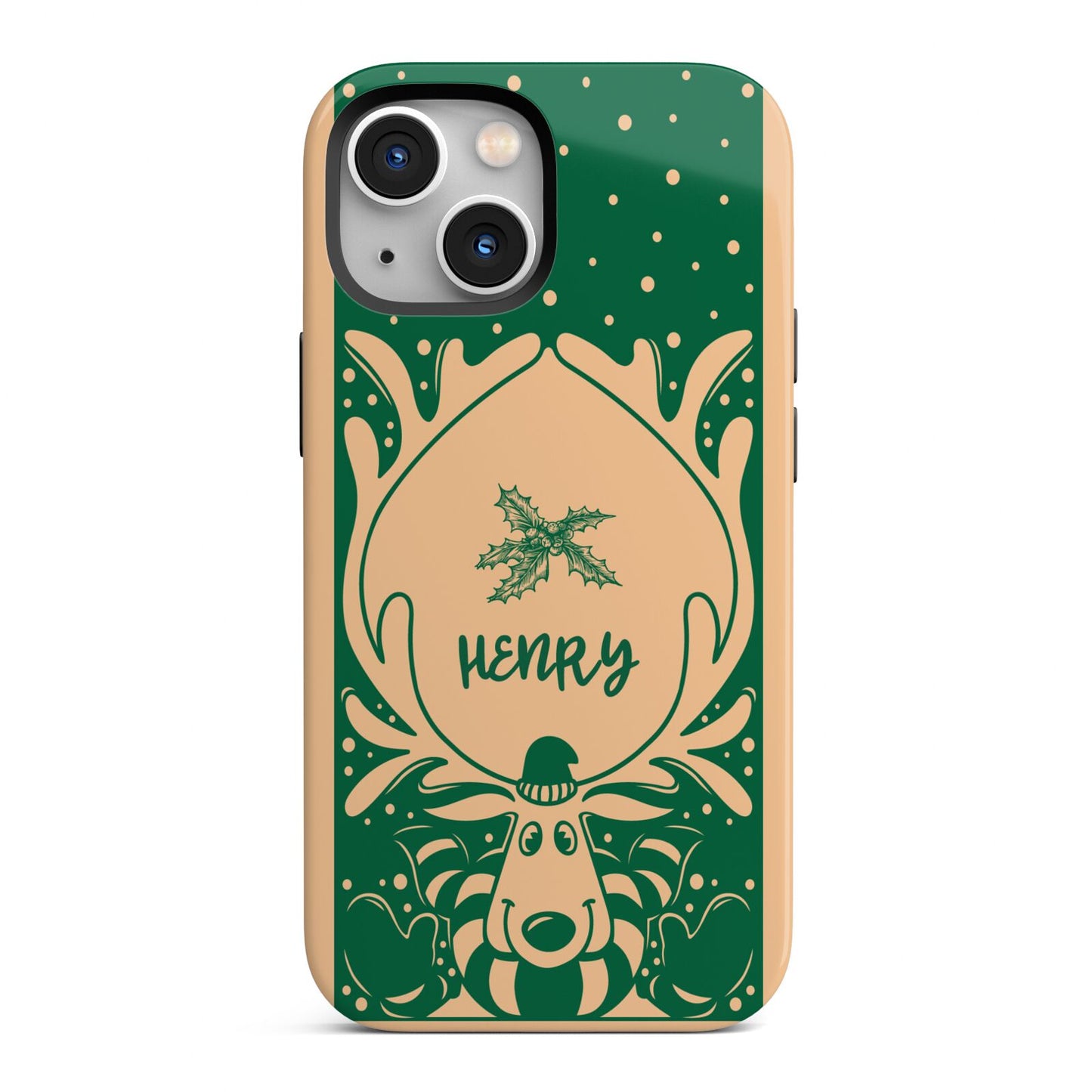 Rudolph Personalised iPhone 13 Mini Full Wrap 3D Tough Case