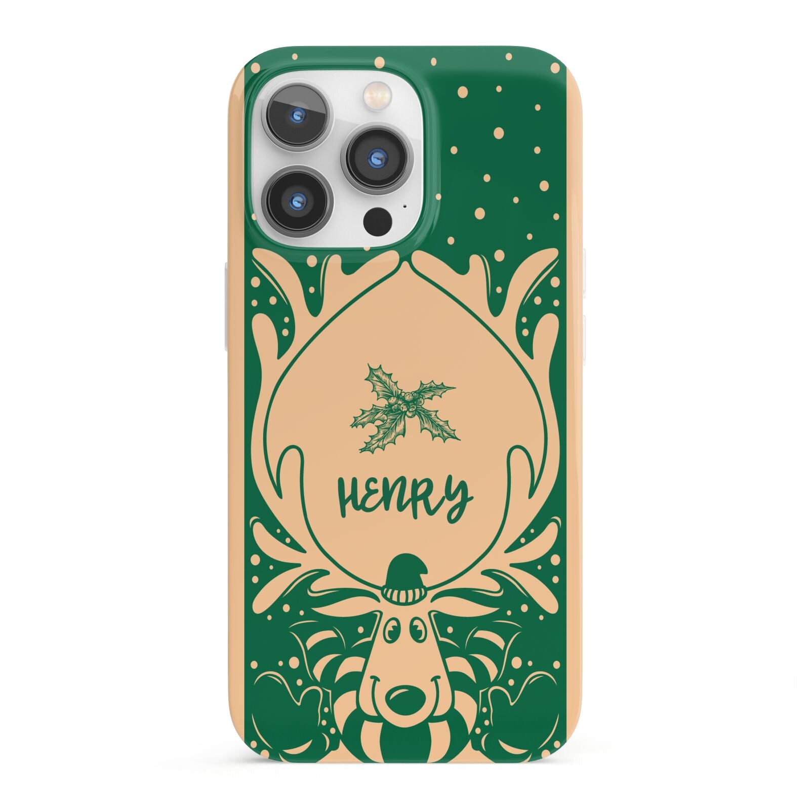 Rudolph Personalised iPhone 13 Pro Full Wrap 3D Snap Case