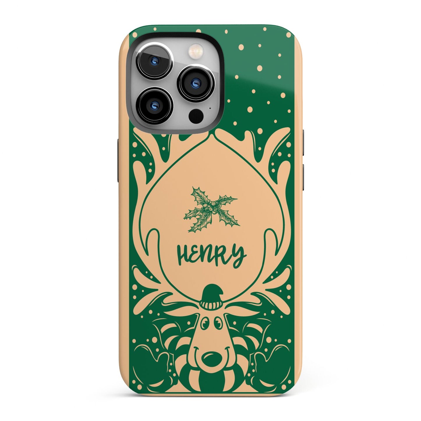 Rudolph Personalised iPhone 13 Pro Full Wrap 3D Tough Case