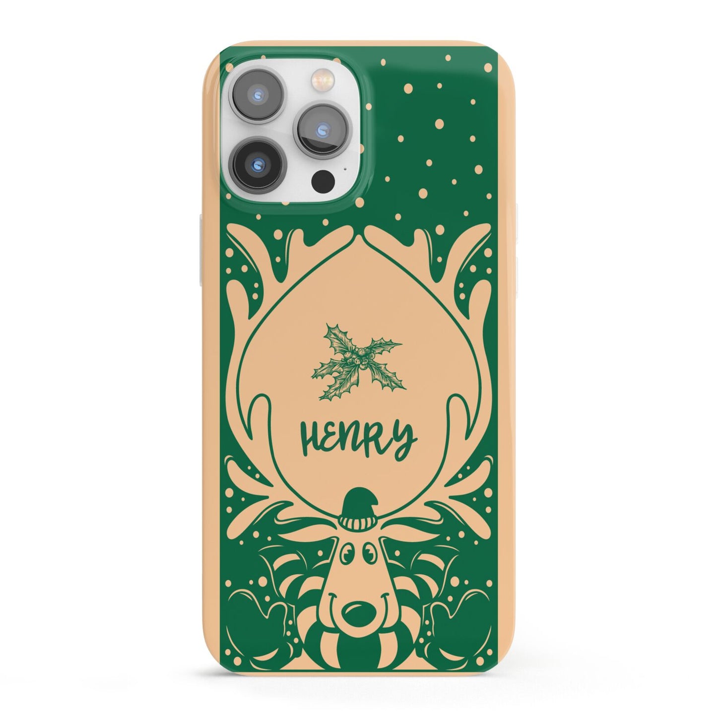 Rudolph Personalised iPhone 13 Pro Max Full Wrap 3D Snap Case