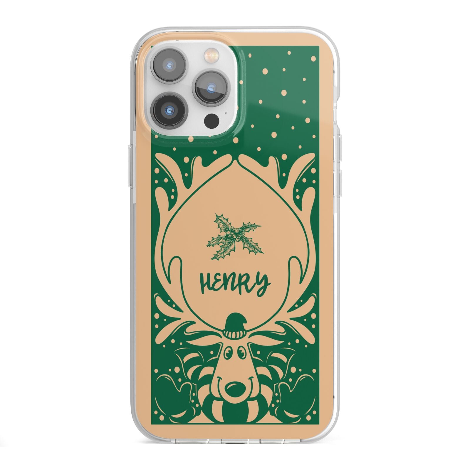 Rudolph Personalised iPhone 13 Pro Max TPU Impact Case with White Edges