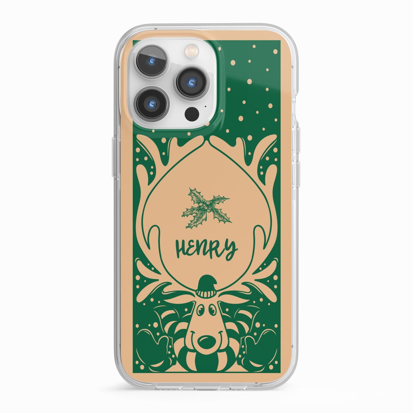 Rudolph Personalised iPhone 13 Pro TPU Impact Case with White Edges