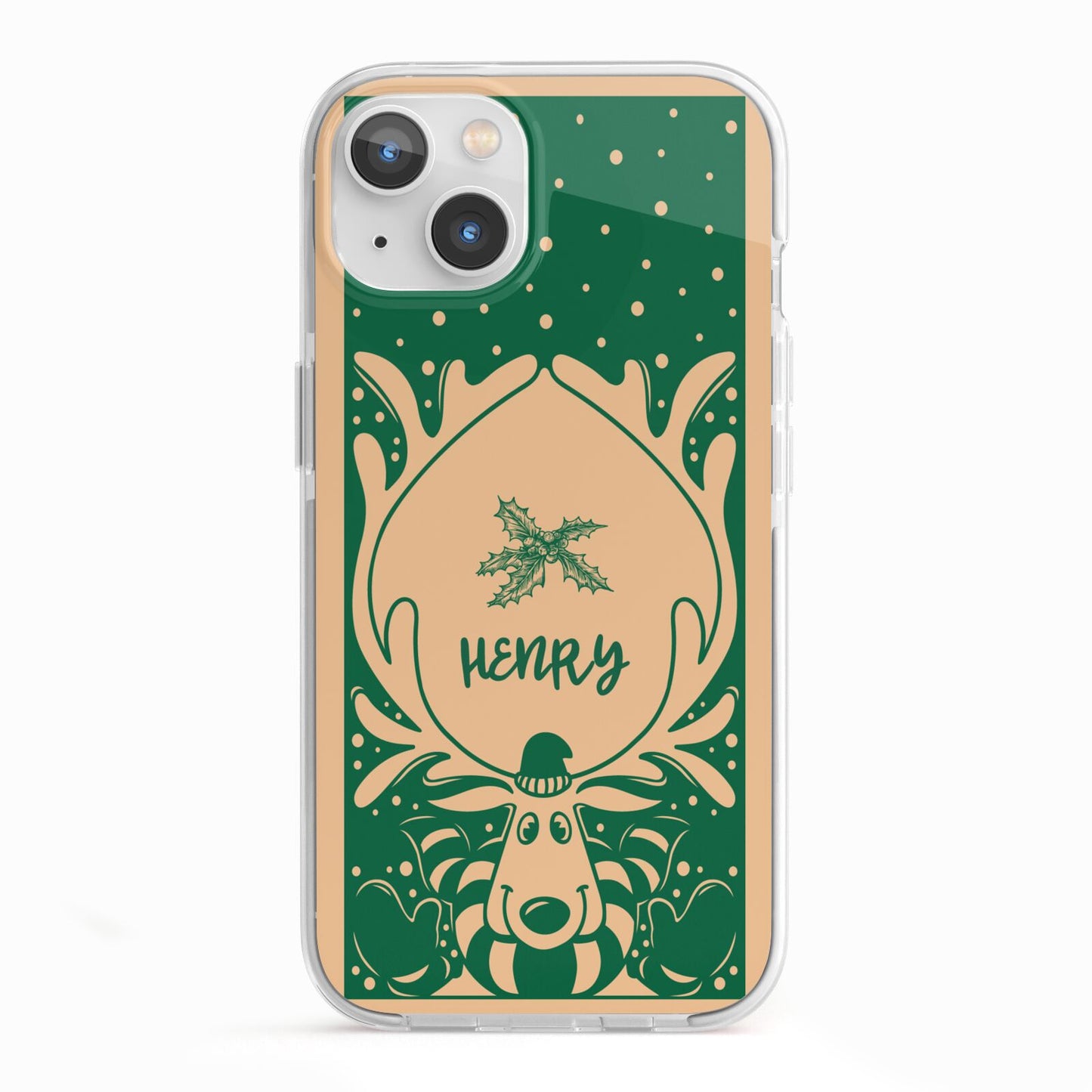 Rudolph Personalised iPhone 13 TPU Impact Case with White Edges