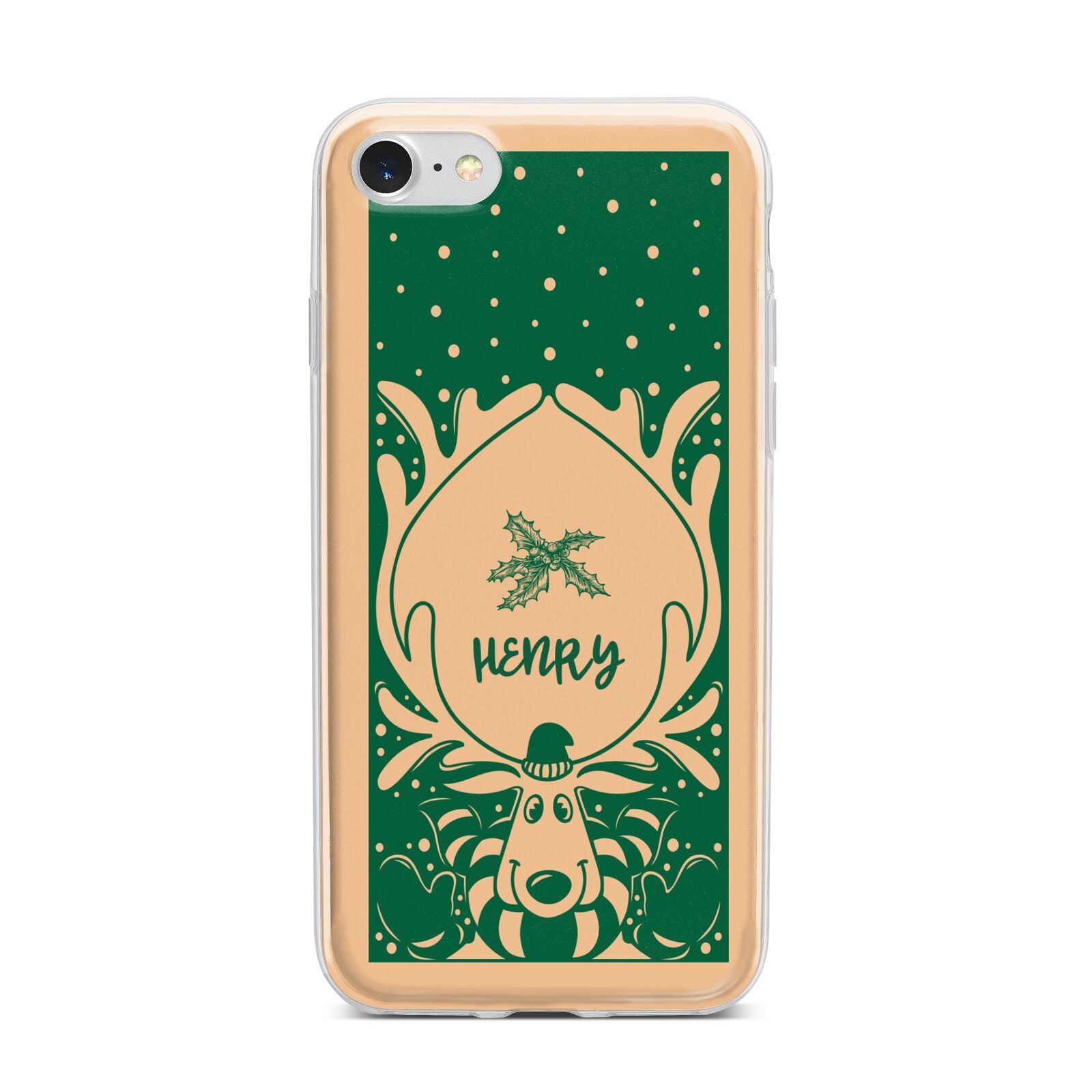 Rudolph Personalised iPhone 7 Bumper Case on Silver iPhone