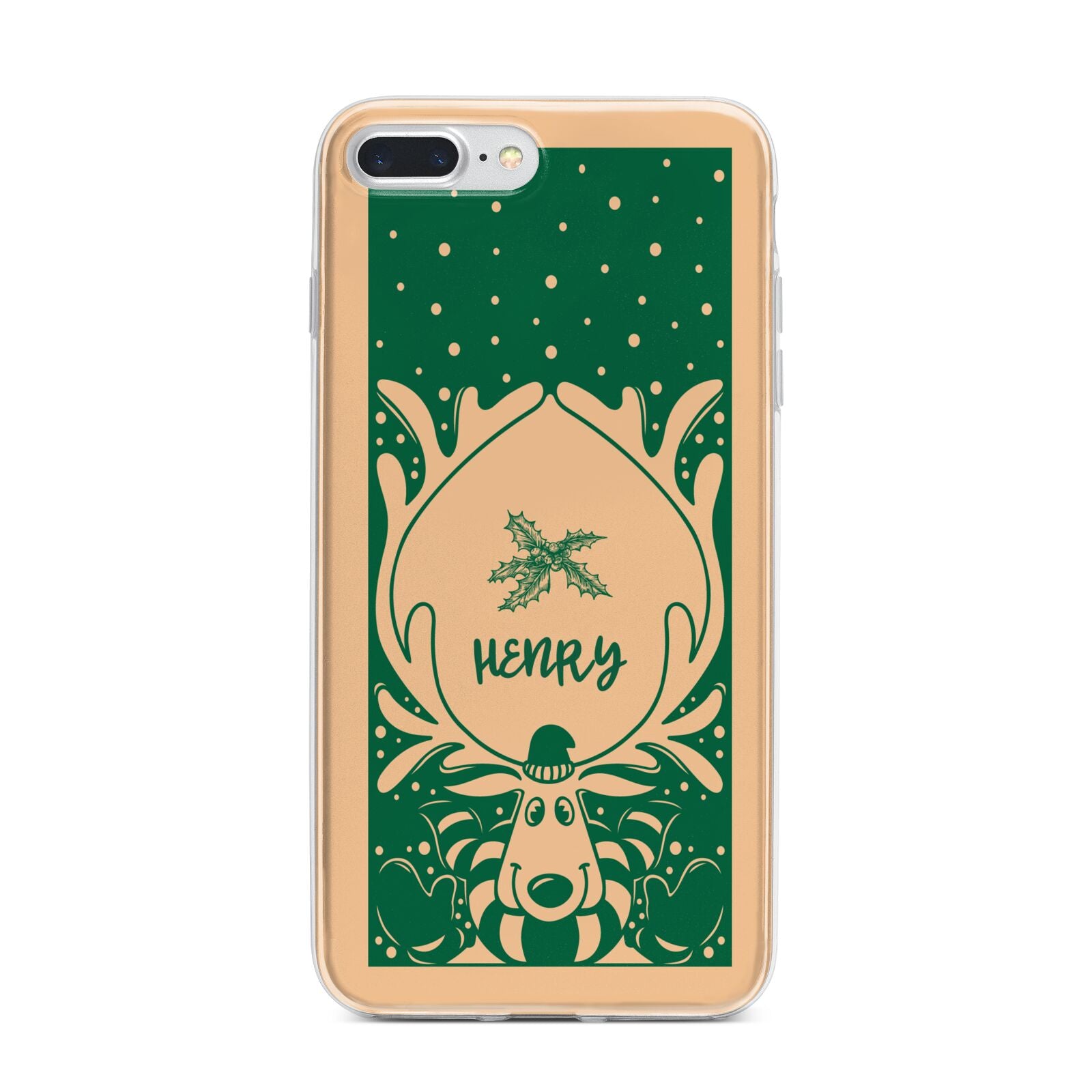 Rudolph Personalised iPhone 7 Plus Bumper Case on Silver iPhone