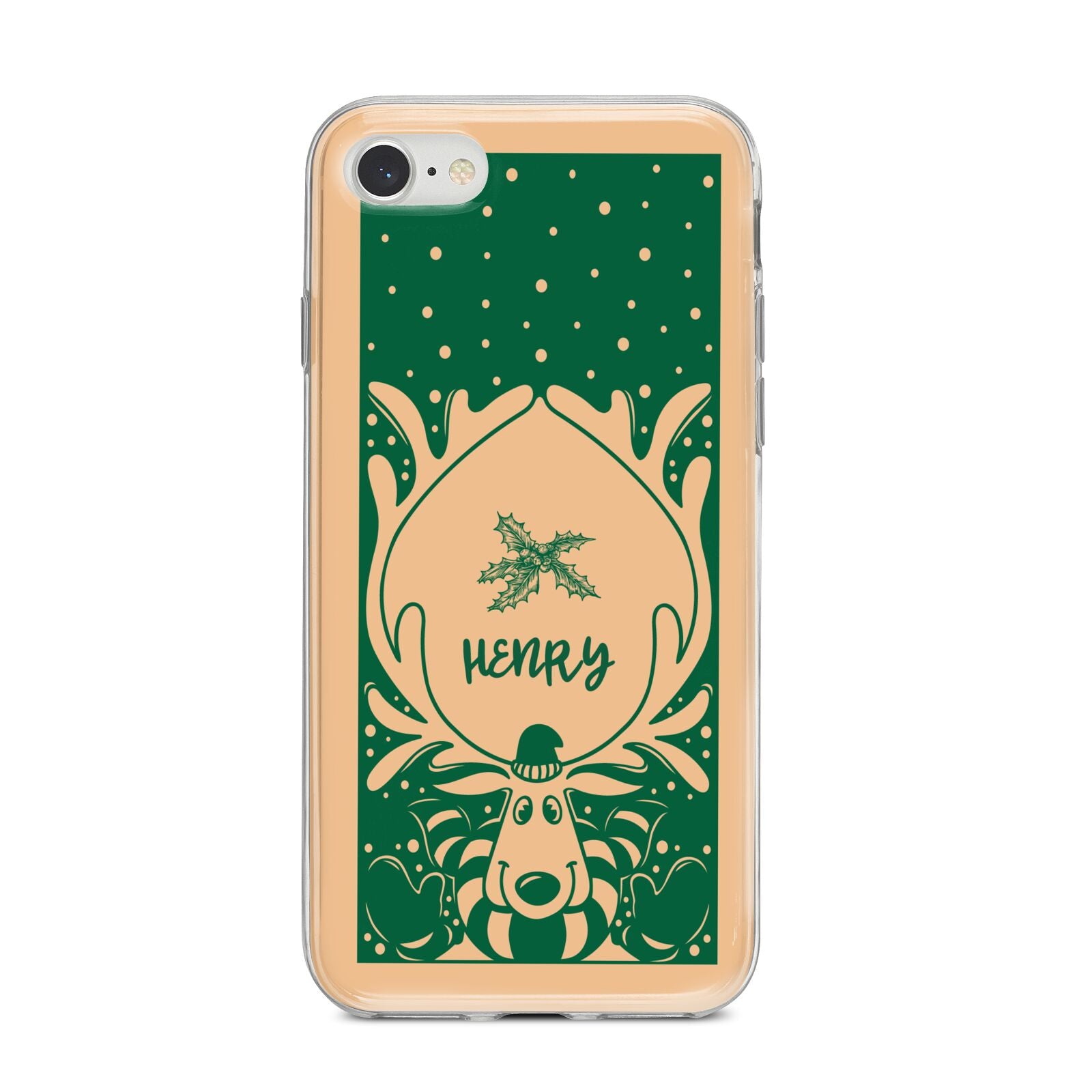 Rudolph Personalised iPhone 8 Bumper Case on Silver iPhone