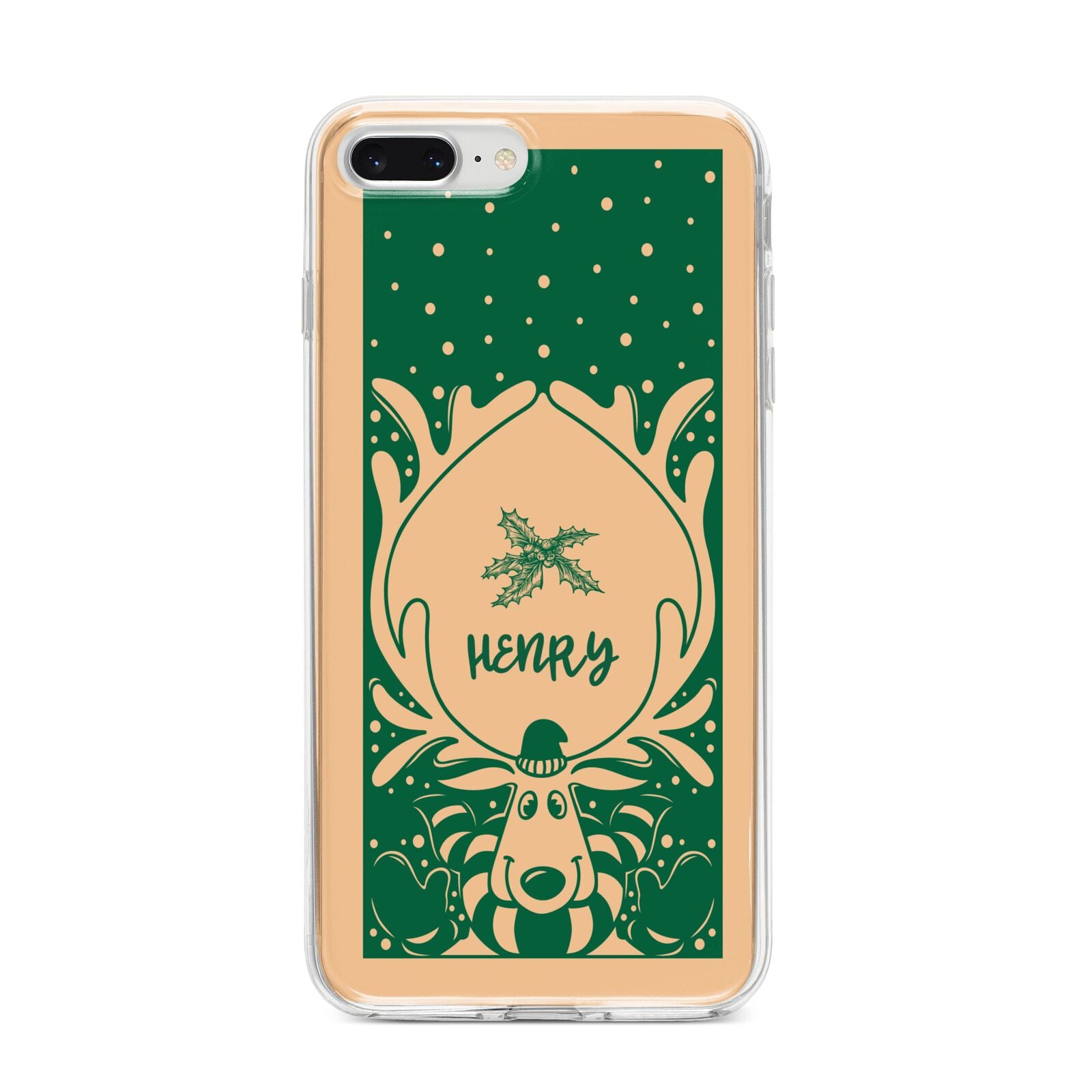 Rudolph Personalised iPhone 8 Plus Bumper Case on Silver iPhone