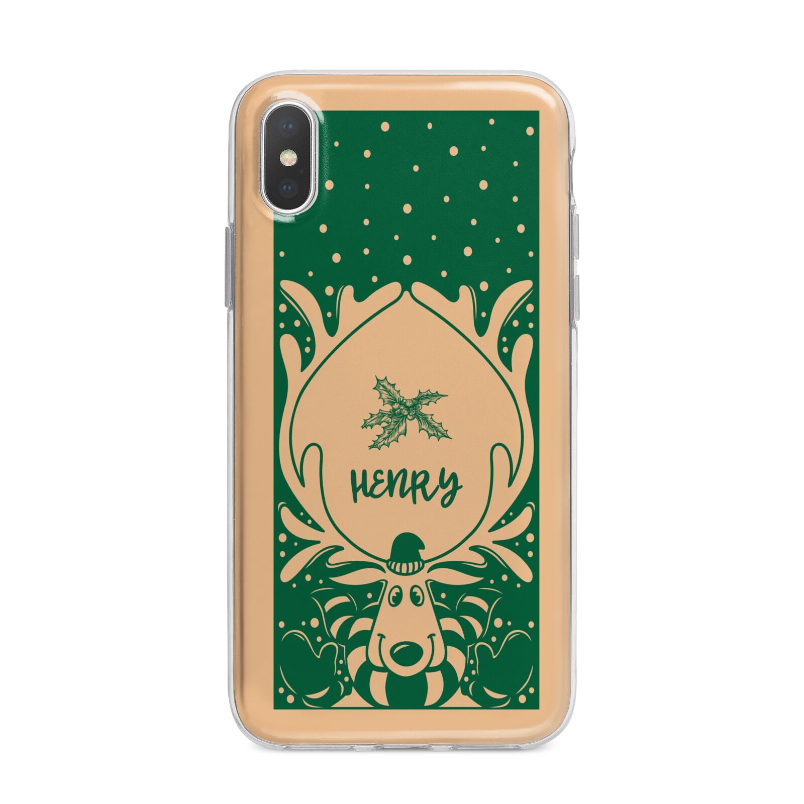 Rudolph Personalised iPhone X Bumper Case on Silver iPhone Alternative Image 1