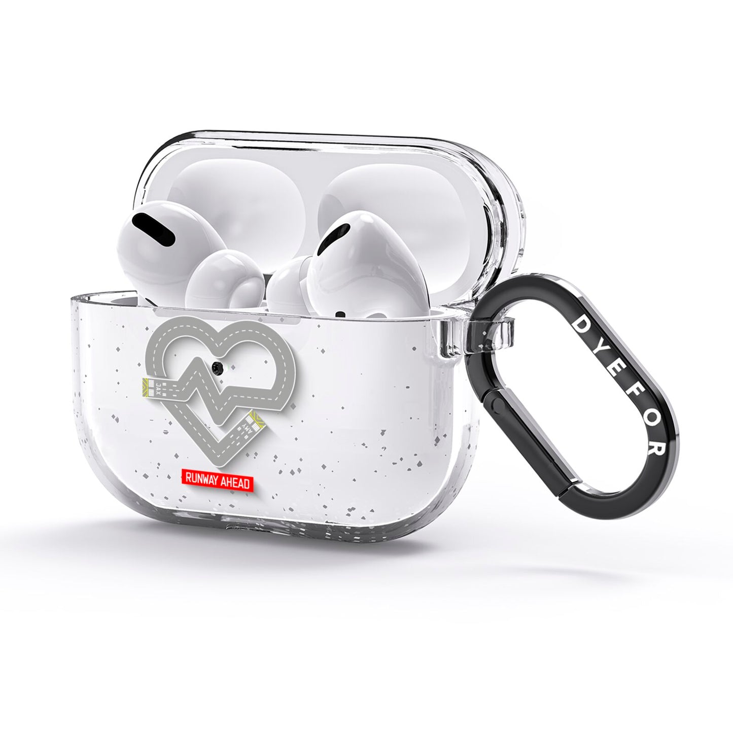 Runway Love Heart AirPods Glitter Case 3rd Gen Side Image