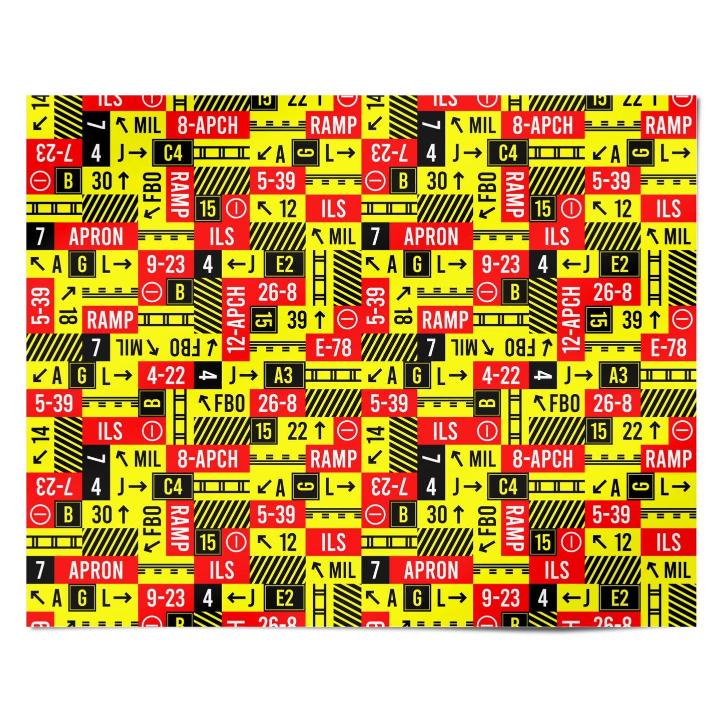 Runway Signs Personalised Wrapping Paper Alternative