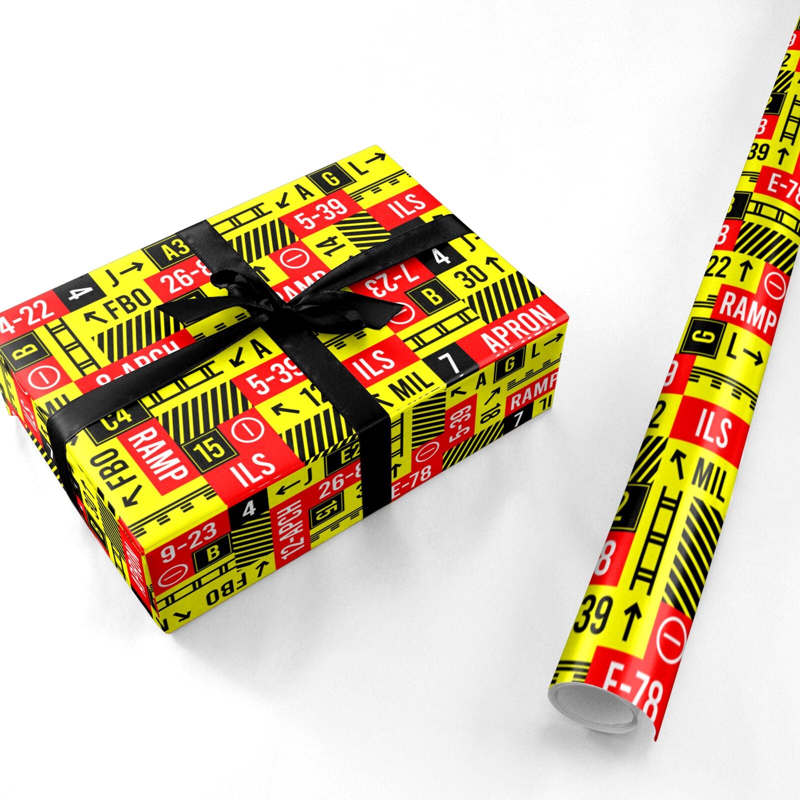 Runway Signs Personalised Wrapping Paper