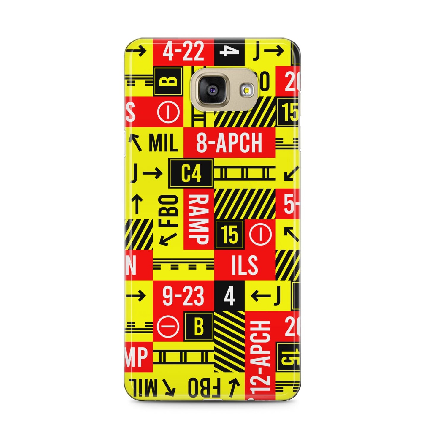 Runway Signs Samsung Galaxy A5 2016 Case on gold phone