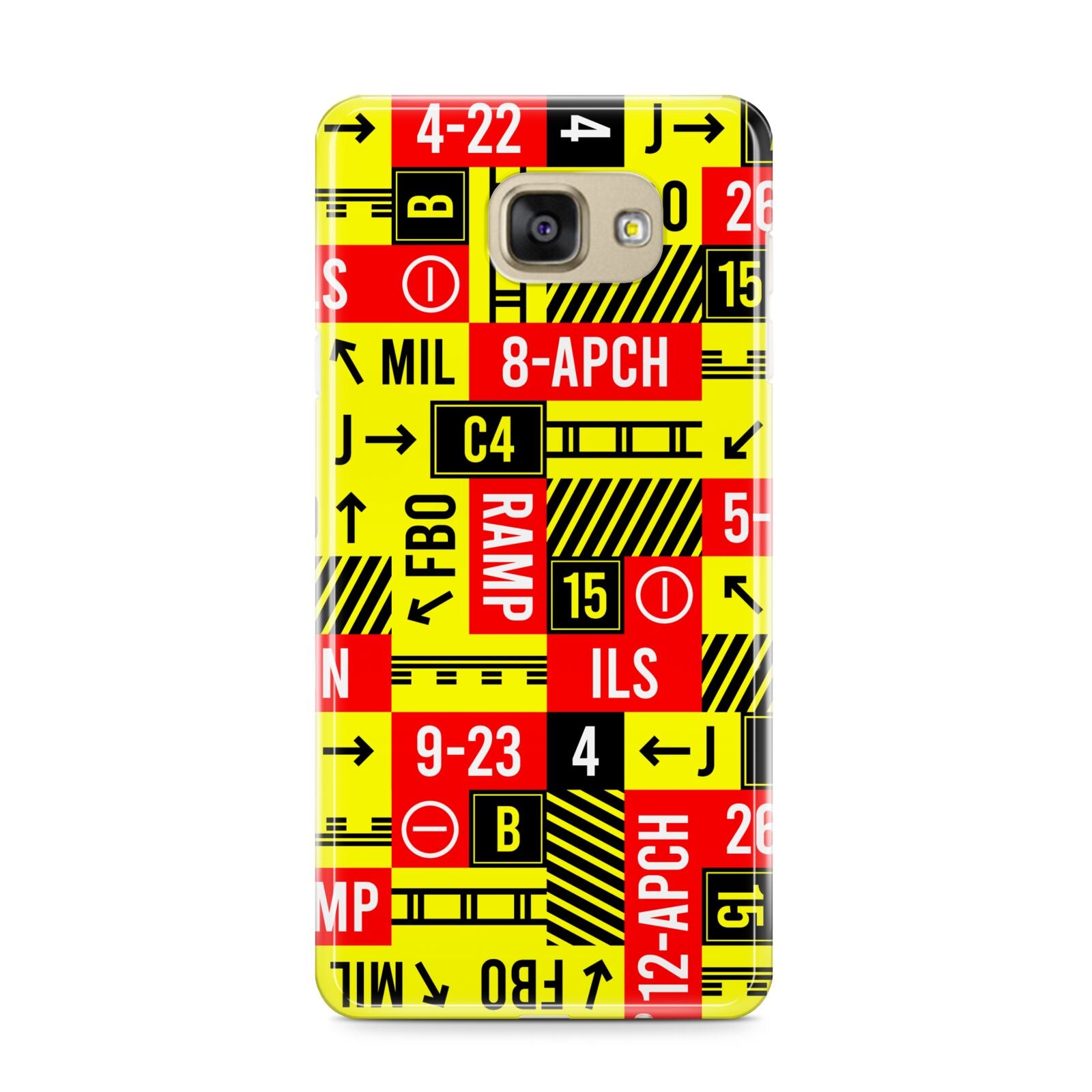 Runway Signs Samsung Galaxy A9 2016 Case on gold phone