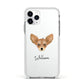 Russian Toy Personalised Apple iPhone 11 Pro in Silver with White Impact Case