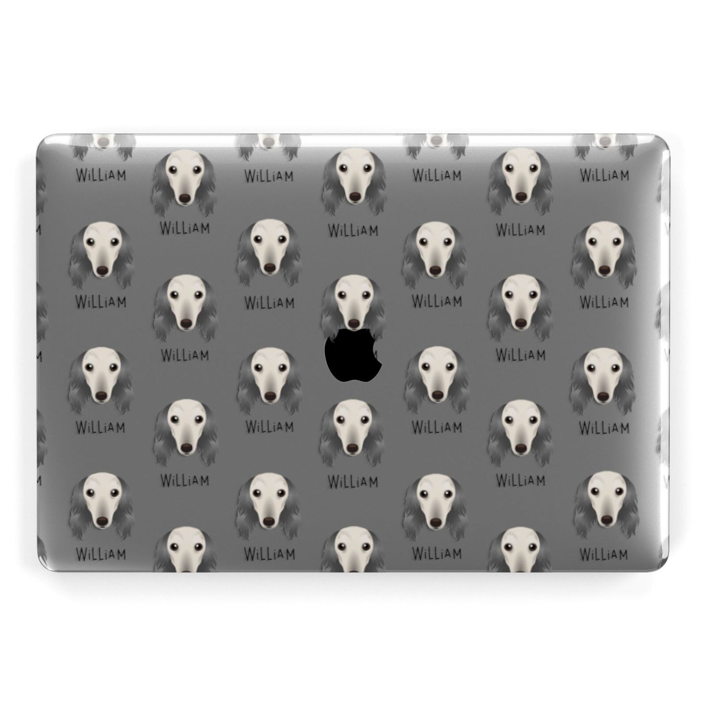 Saluki Icon with Name Apple MacBook Case