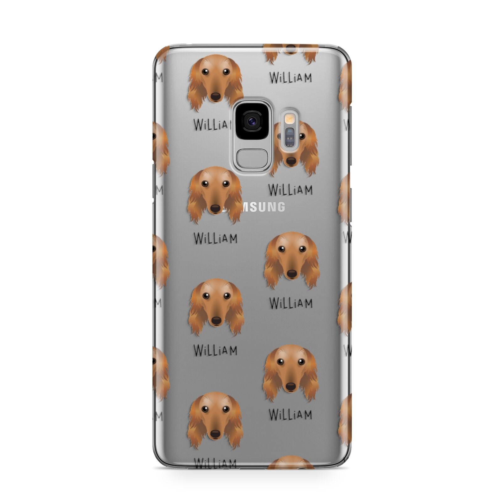 Saluki Icon with Name Samsung Galaxy S9 Case