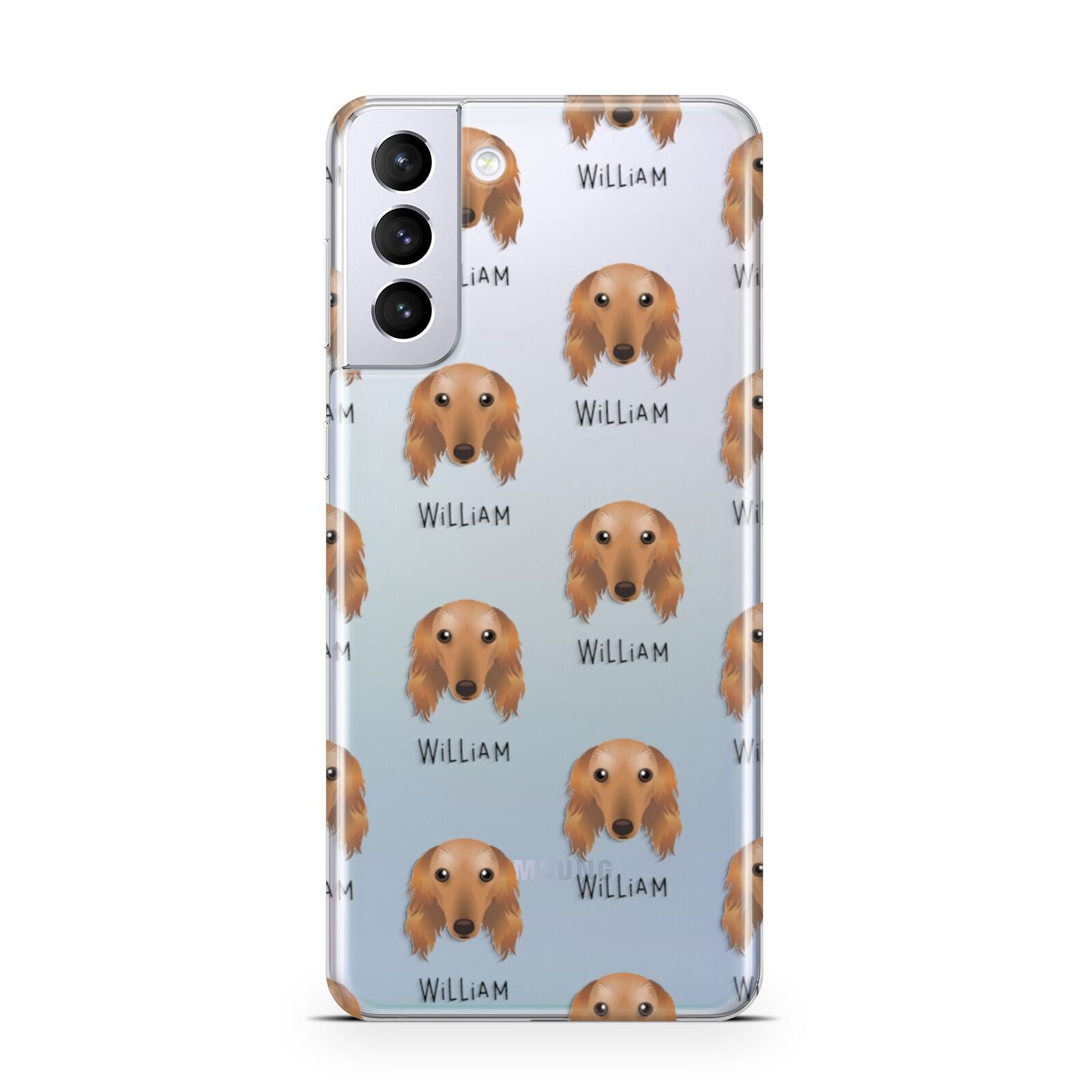 Saluki Icon with Name Samsung S21 Plus Phone Case