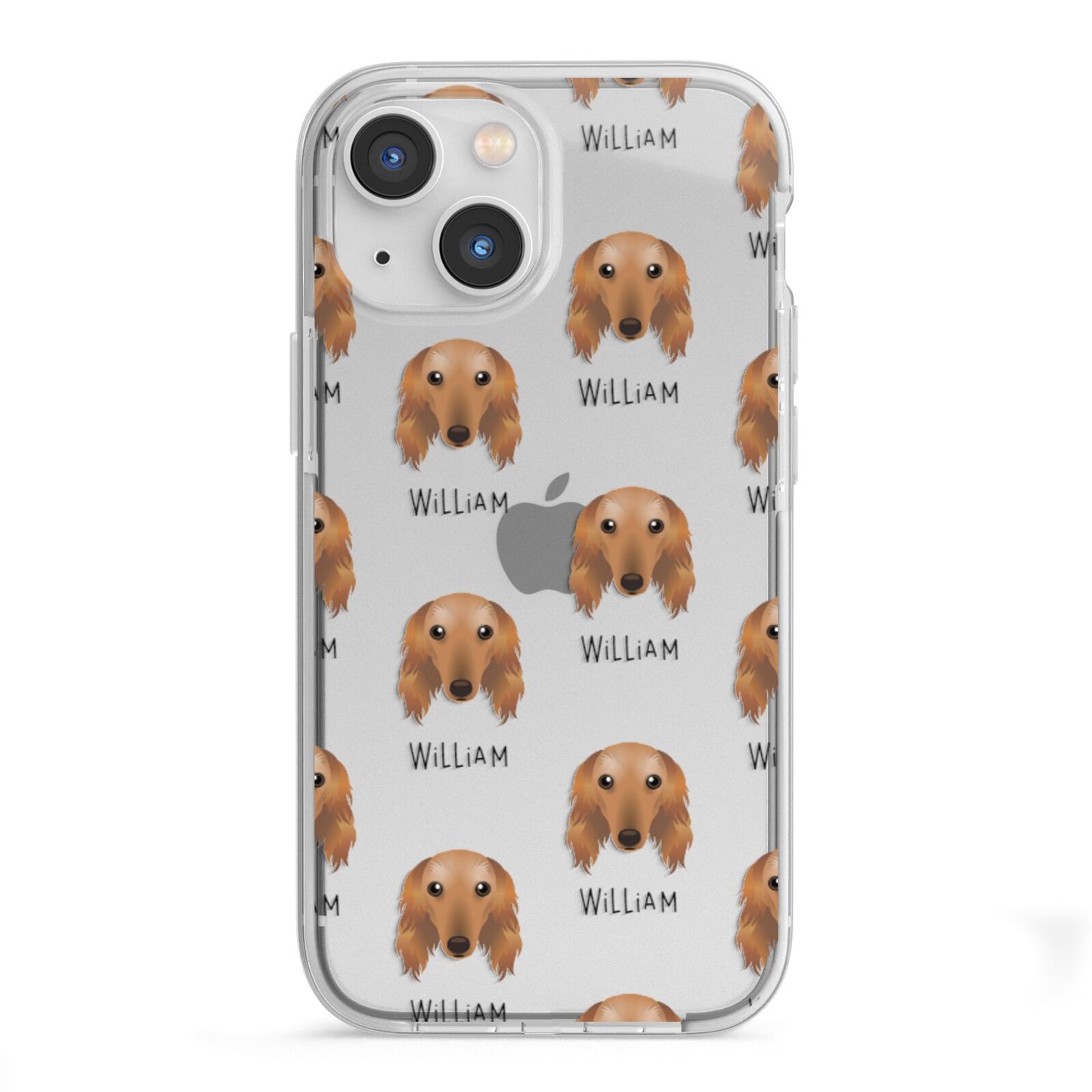 Saluki Icon with Name iPhone 13 Mini TPU Impact Case with White Edges