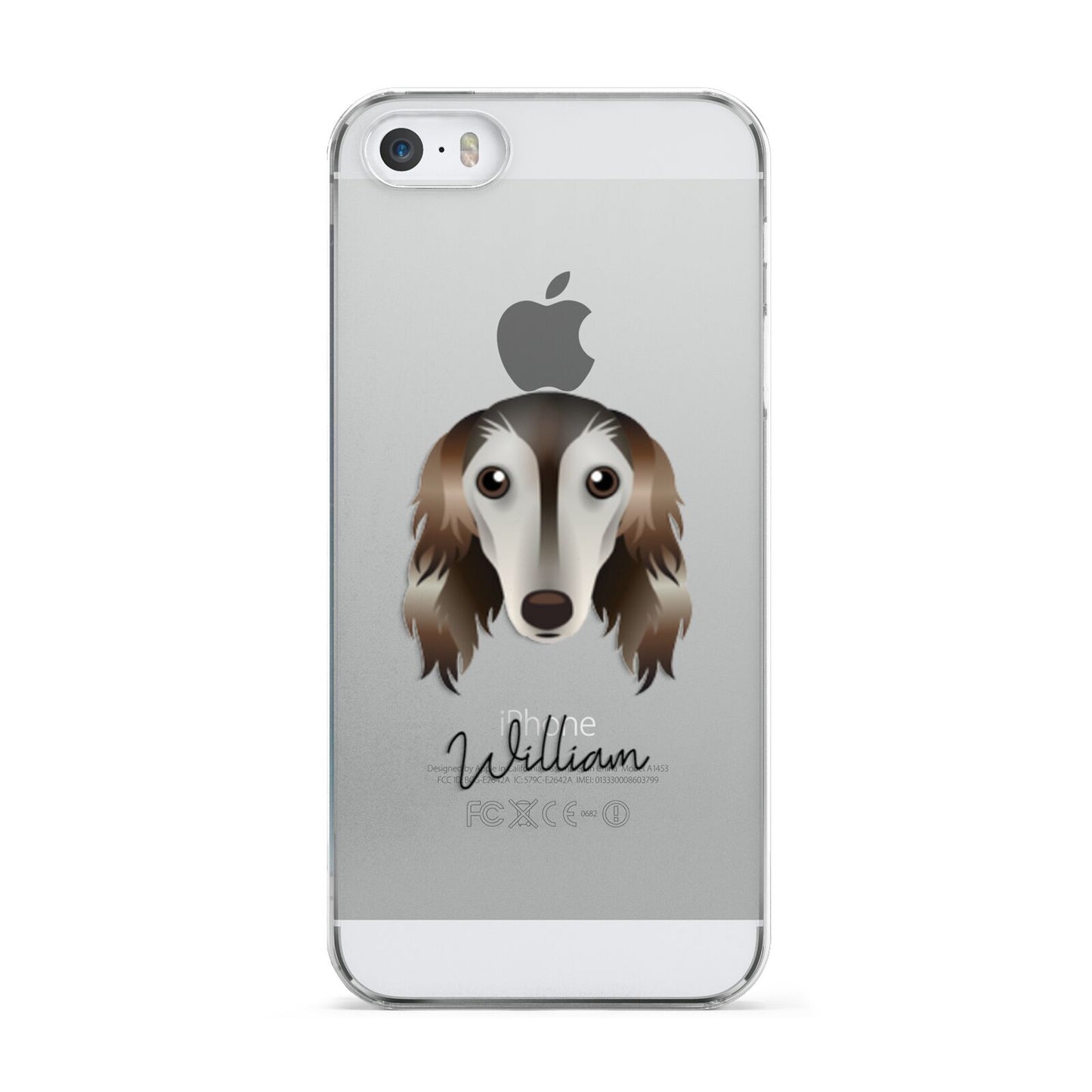 Saluki Personalised Apple iPhone 5 Case