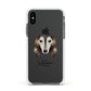 Saluki Personalised Apple iPhone Xs Impact Case White Edge on Black Phone