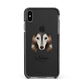 Saluki Personalised Apple iPhone Xs Max Impact Case Black Edge on Black Phone