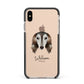 Saluki Personalised Apple iPhone Xs Max Impact Case Black Edge on Gold Phone