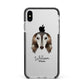 Saluki Personalised Apple iPhone Xs Max Impact Case Black Edge on Silver Phone