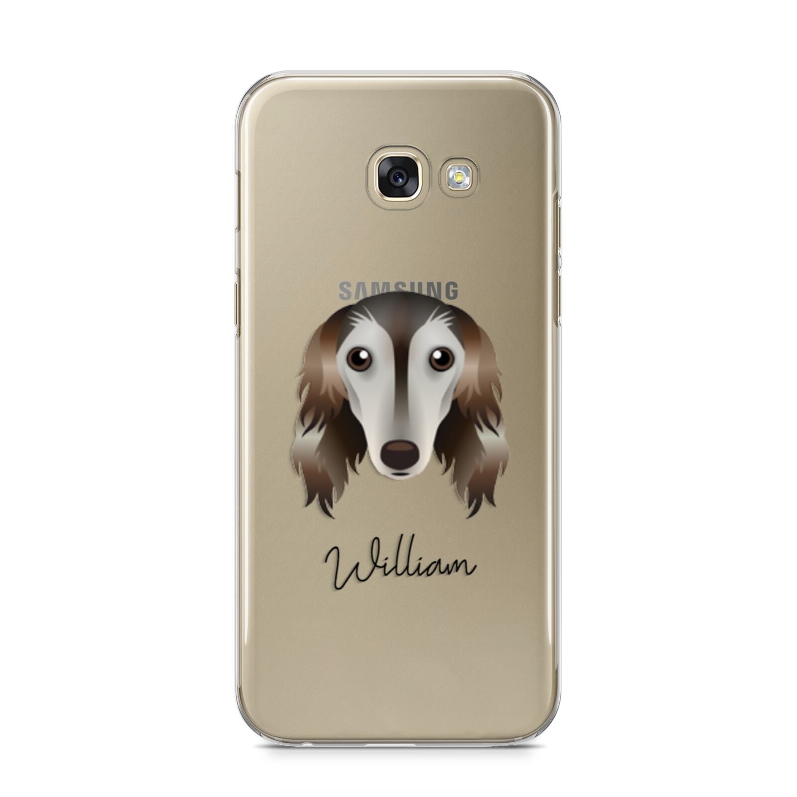 Saluki Personalised Samsung Galaxy A5 2017 Case on gold phone