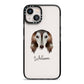 Saluki Personalised iPhone 13 Black Impact Case on Silver phone