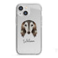 Saluki Personalised iPhone 13 Mini TPU Impact Case with White Edges