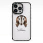 Saluki Personalised iPhone 13 Pro Black Impact Case on Silver phone