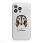 Saluki Personalised iPhone 13 Pro Clear Bumper Case