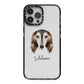 Saluki Personalised iPhone 13 Pro Max Black Impact Case on Silver phone